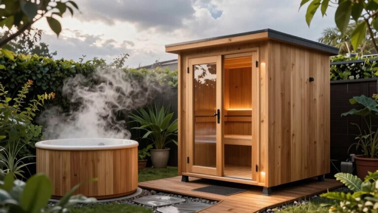 backyard spa outdoor saunas