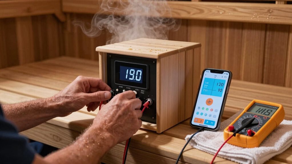 calibrating sauna temperature sensors
