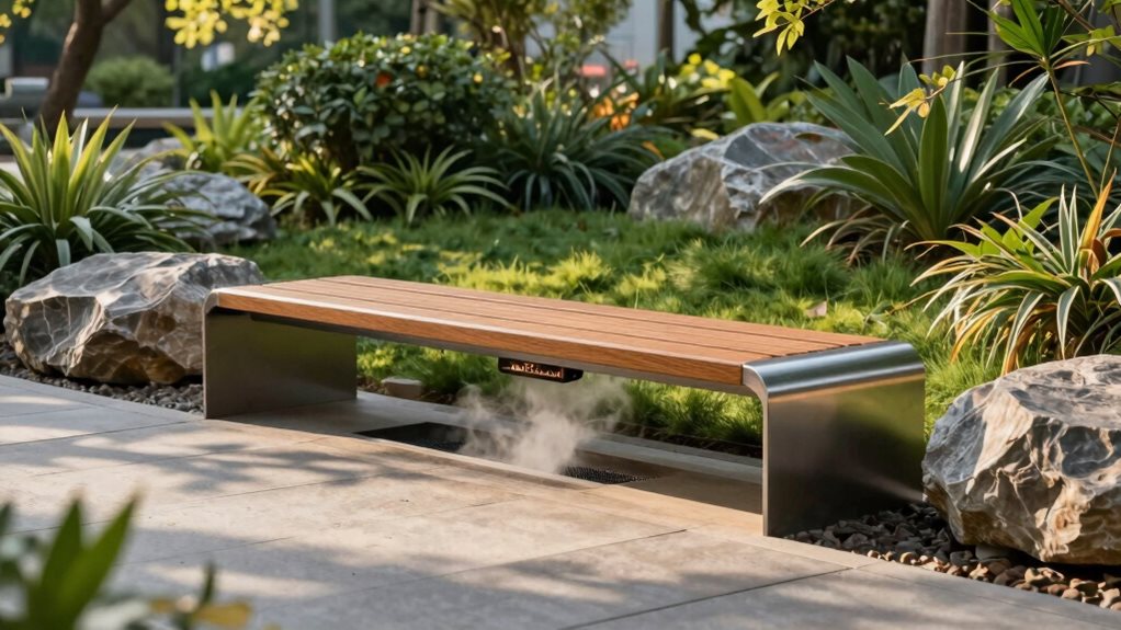 comfortable bench microclimates created