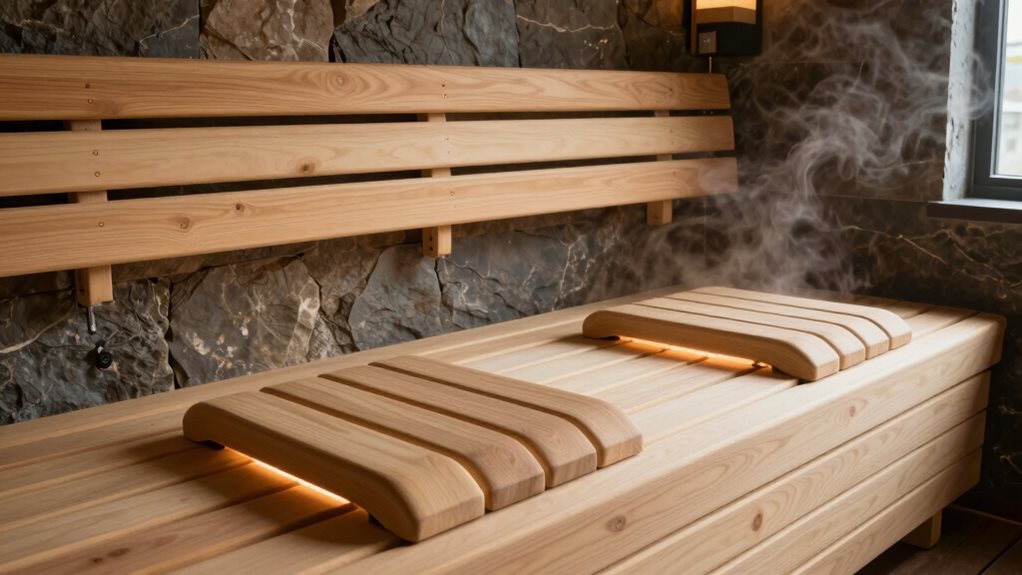 customizable sauna bench features