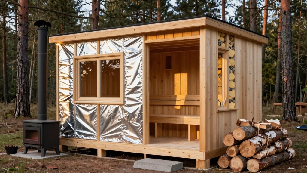 efficient sauna materials selection
