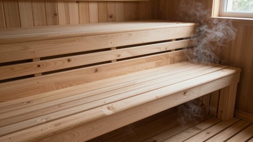 ergonomic sauna bench design
