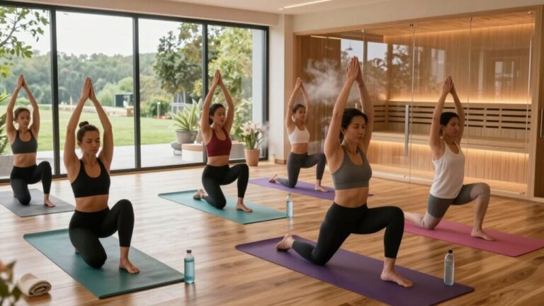 fitness classes and sauna