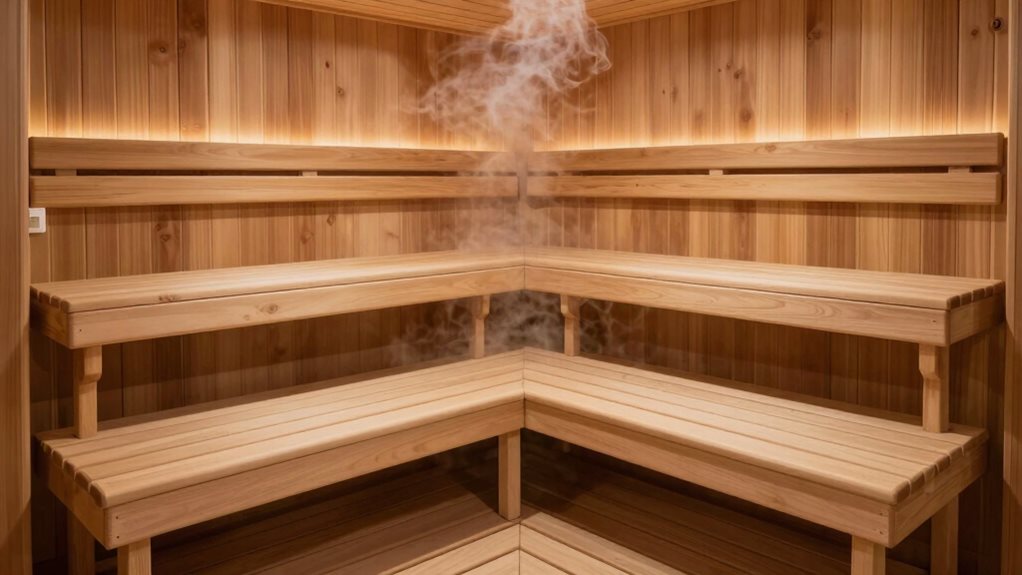 ideal sauna bench layouts