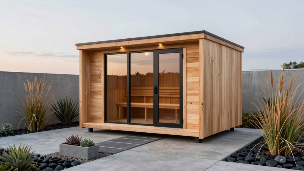 minimalist sauna urban oasis