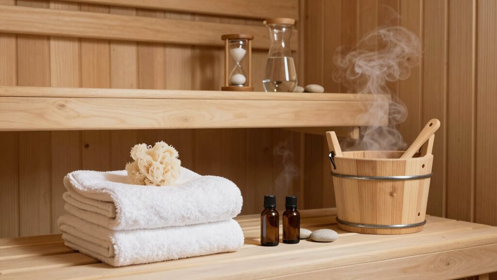 modest sauna and spa essentials