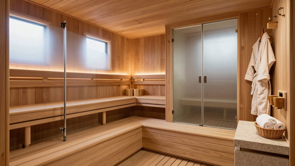 modesty focused sauna design options