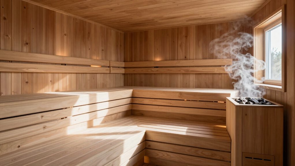 multi tier sauna bench design