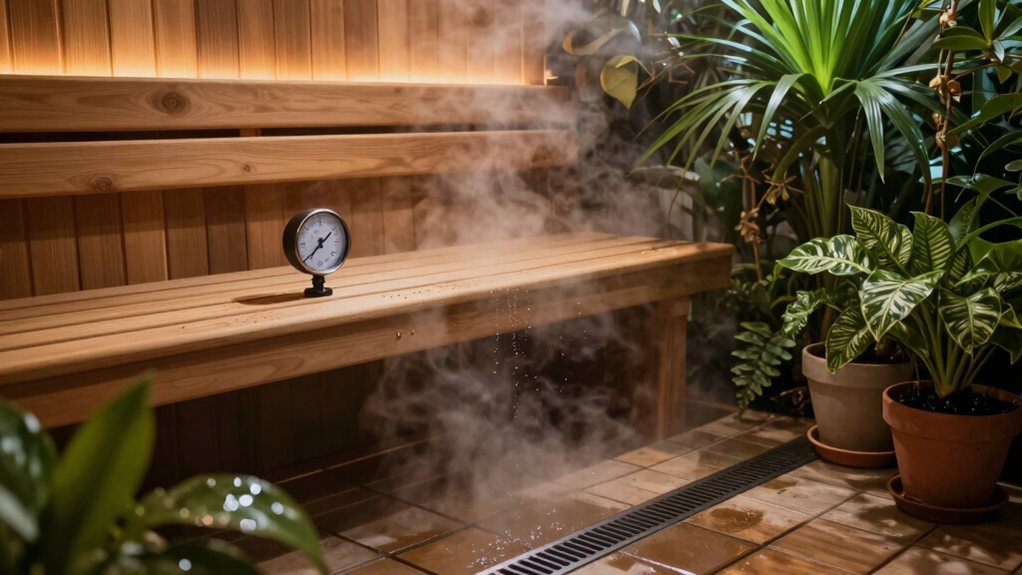 optimal sauna and steam humidity