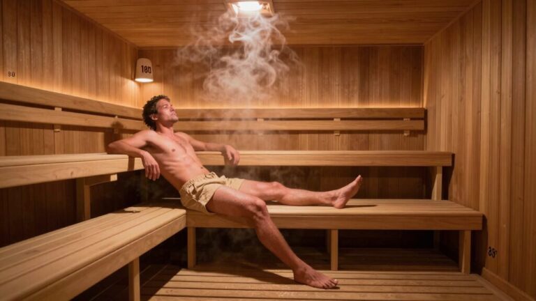 optimal sauna bench heights