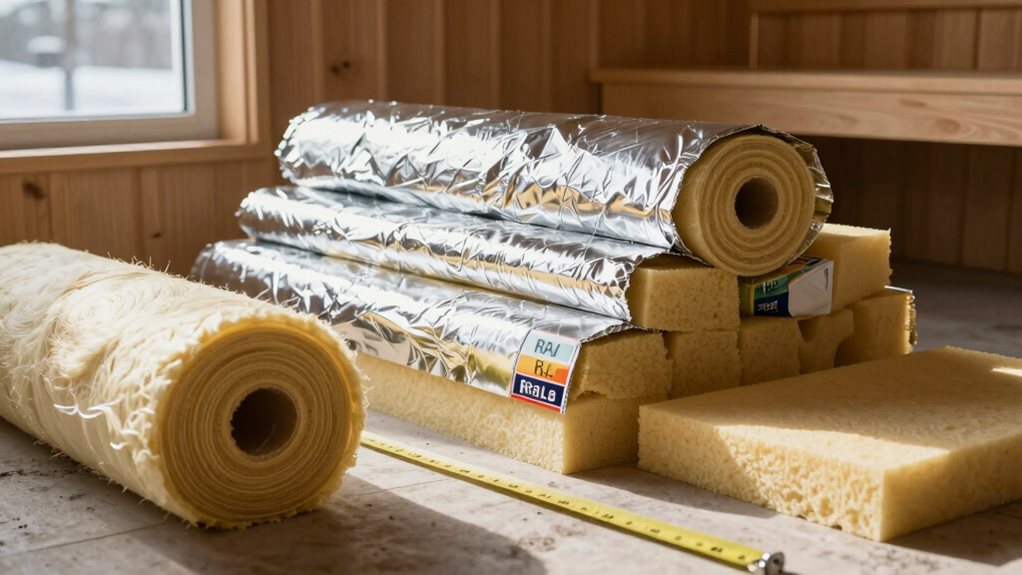 optimal sauna insulation values