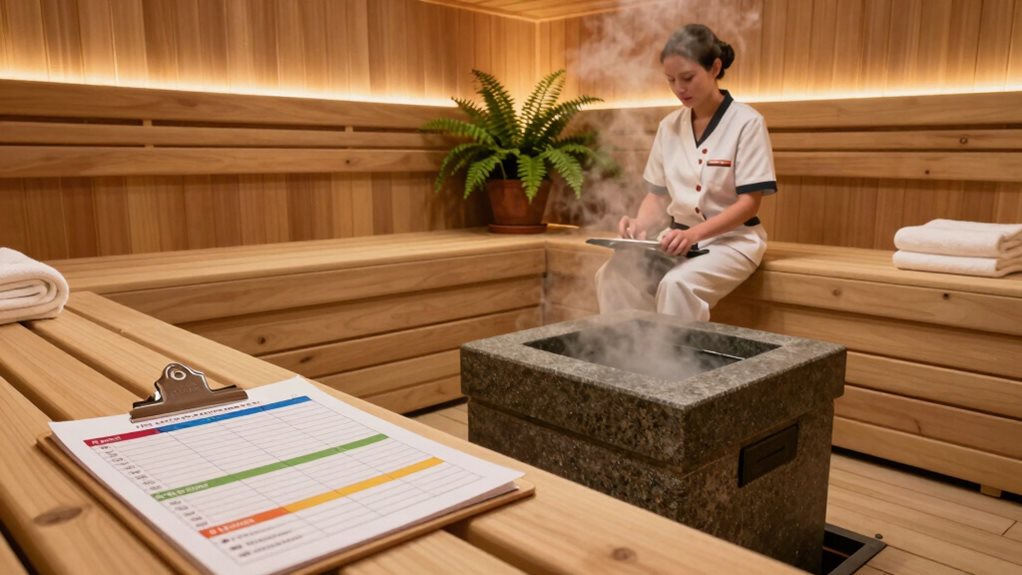 regular sauna maintenance checks