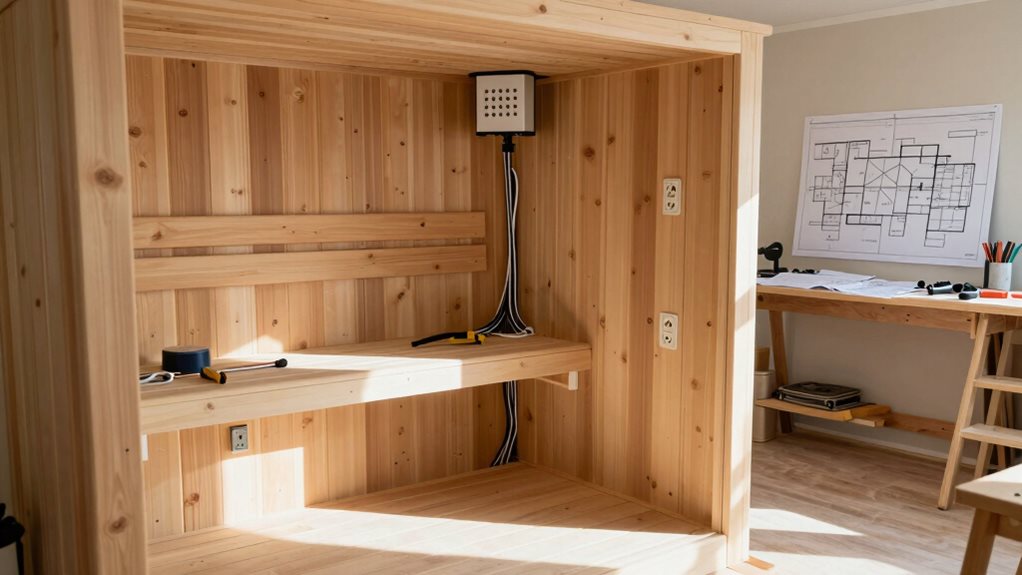 safe sauna electrical setup