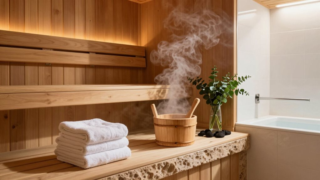 sauna and steam room features