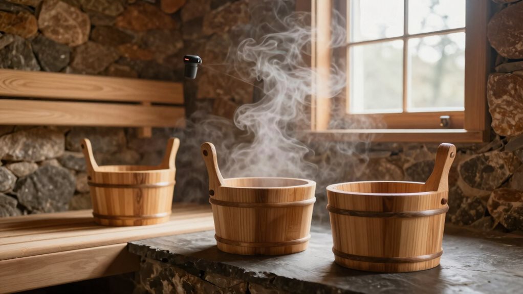 sauna buckets for relaxation