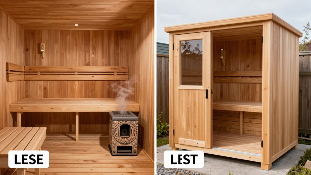 sauna build comparison factors