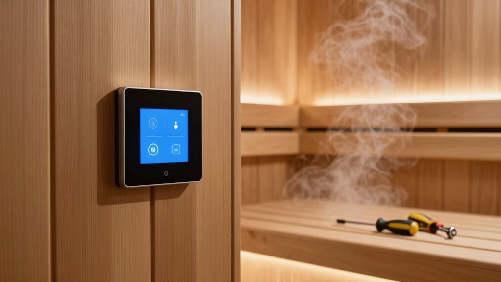 sauna installation and commissioning