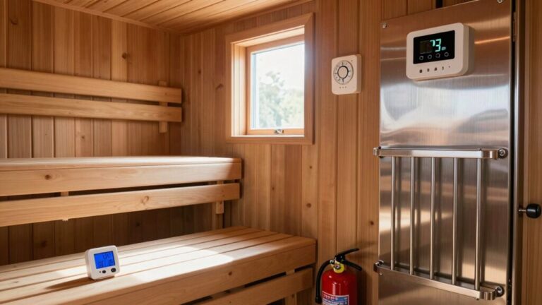 sauna installation fire precautions