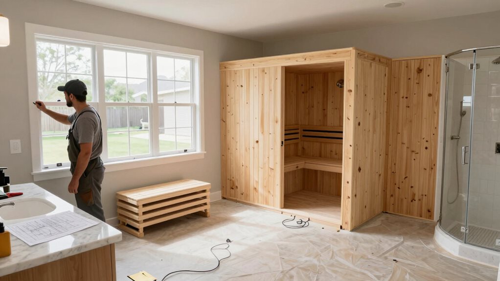 sauna space and placement