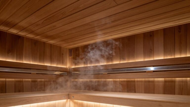 sauna ventilation and rails