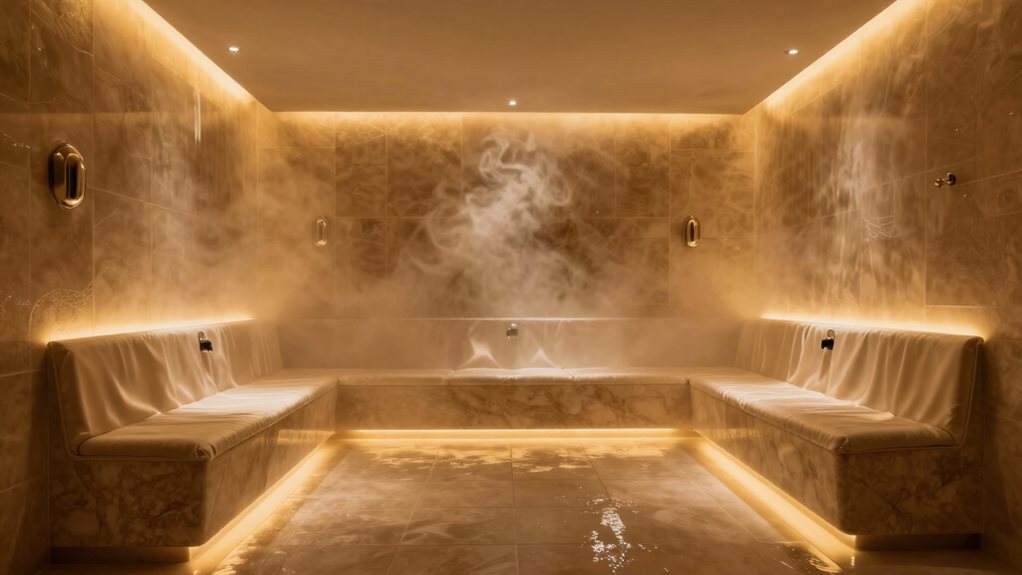 spa quality steam room lighting
