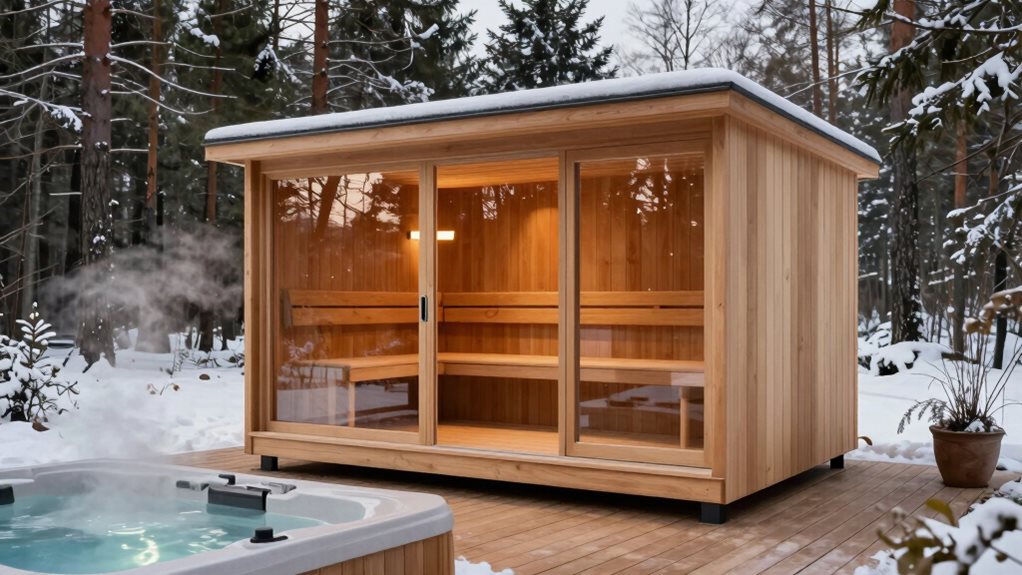 spacious functional nordic sauna