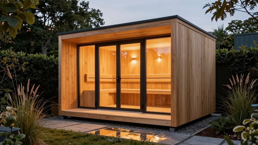 stylish outdoor sauna aesthetics