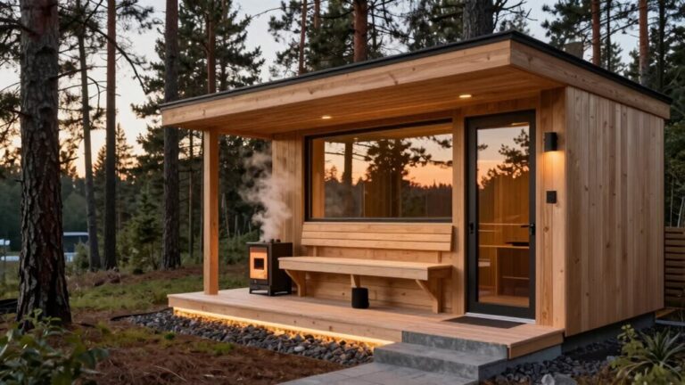 unique outdoor sauna features