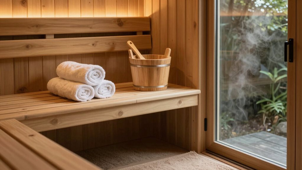 warm ambient sauna retreat