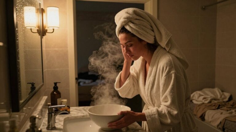 nighttime wheezing steam inhalation