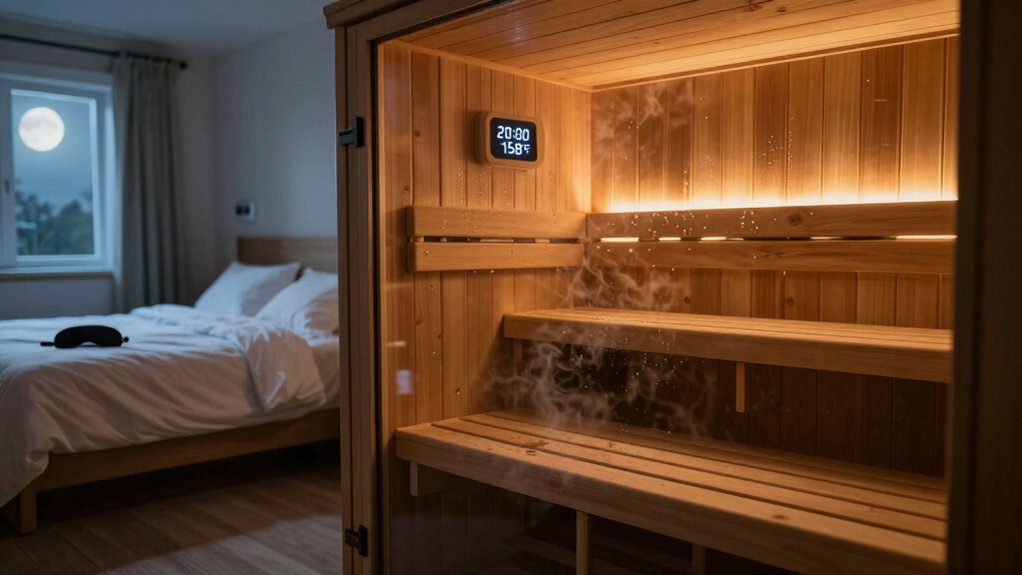 sauna sleep optimal heat timing